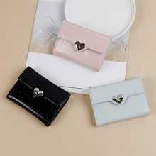 新款裂纹皮爱心卡包证件包韩国小众银行卡迷你可爱质感小巧钱包潮