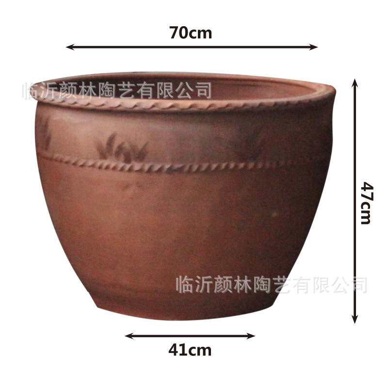 Jardín de terra de terra maceta gran maceta de lirio gran maceta naranja ventilada maceta antigua
