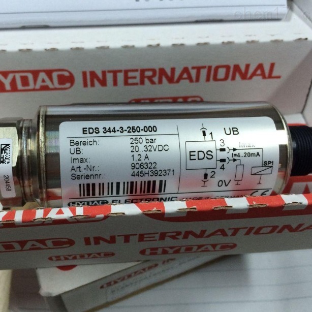 德国贺德克HYDAC压力传感器EDS3346-1-0016-000-F1现货