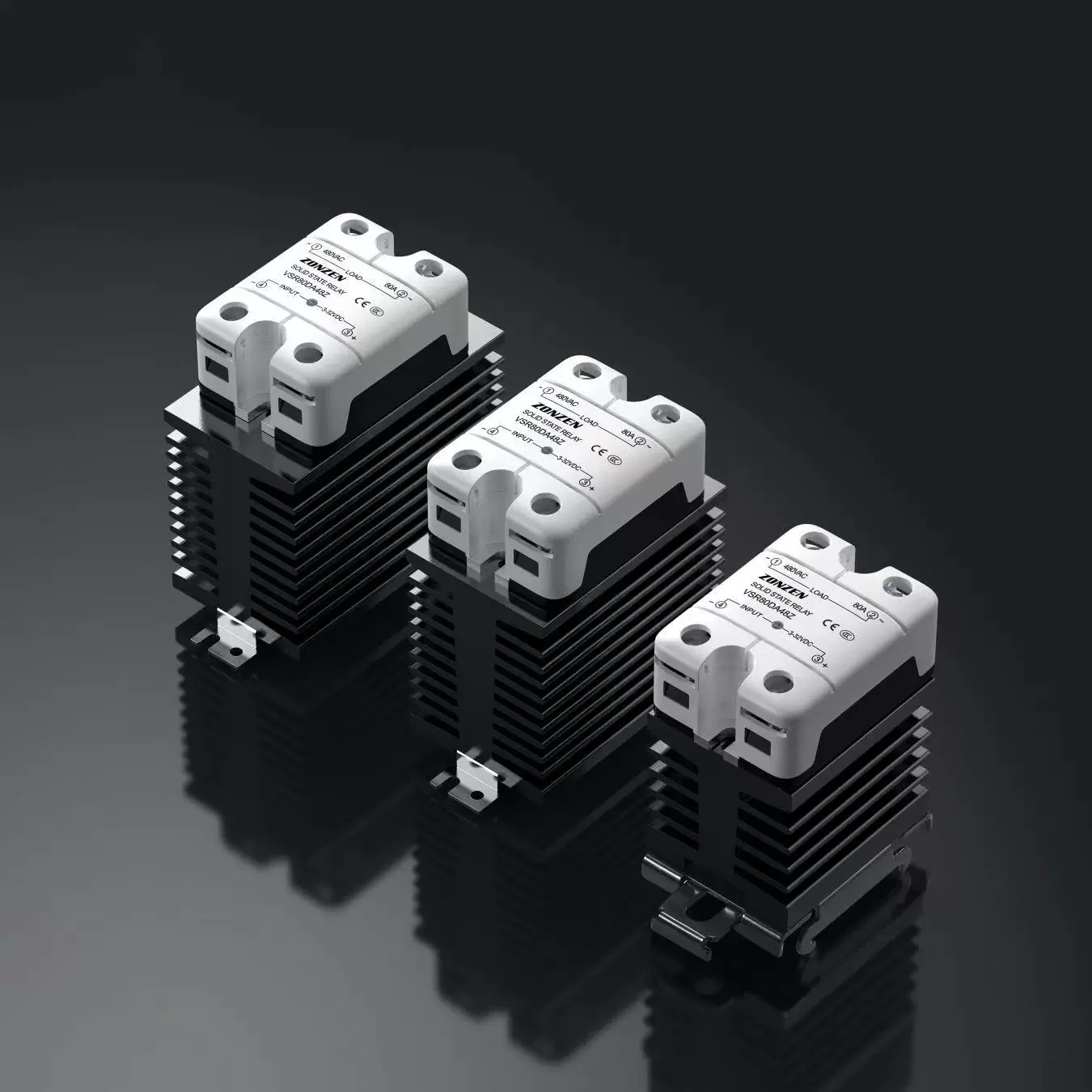 铝型材散热器固态继电器专用配套黑色氧化高效大功率高效散热