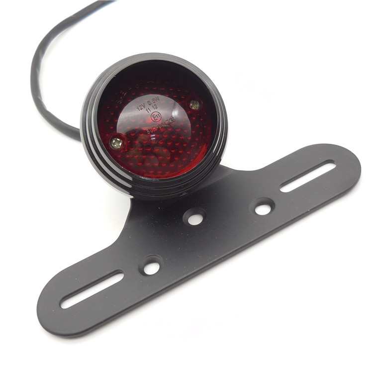 Ch-2021A European and American Motorcycle Retro Modified Led Brake Rear Tail Light Round with Bracket Led Night Running Light