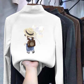 女童德绒打底衫秋冬2026新款学生保暖内搭中大儿童半高领女孩上衣