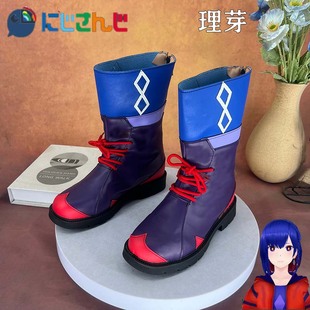 Rainbow Society Virtual Anchor Rika Cosplay Shoes Girl Loli Anime Comic Show Game Performance Shoes