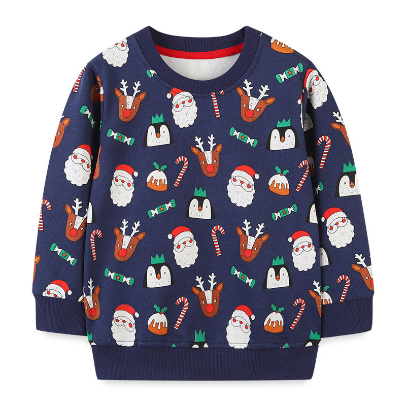 Otoño aostabetty nuevo suéter de los niños europeos y americanos estilo suéter de Navidad camiseta