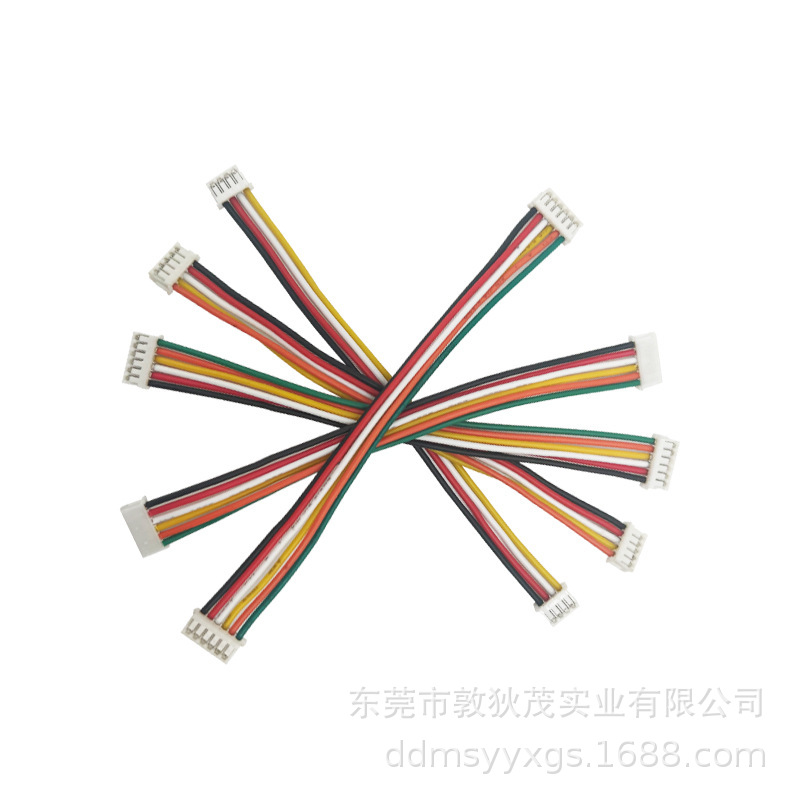 ZH1.5双头5P端子线带热缩管，喇叭音响连接线，来图来样可定 制