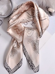 小方巾絲巾女2023新款高檔時尚百搭小圍巾絲巾夏季薄款髮帶紗巾