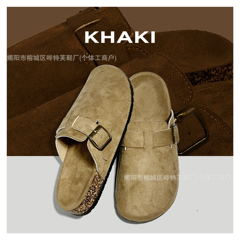 Hot-Selling Cross-Border Slippers, Roman Style, Large Size Birkenstock Shoes for Men and Women, Closed-Toe Flat Slippers, In-Stock for Foreign Trade