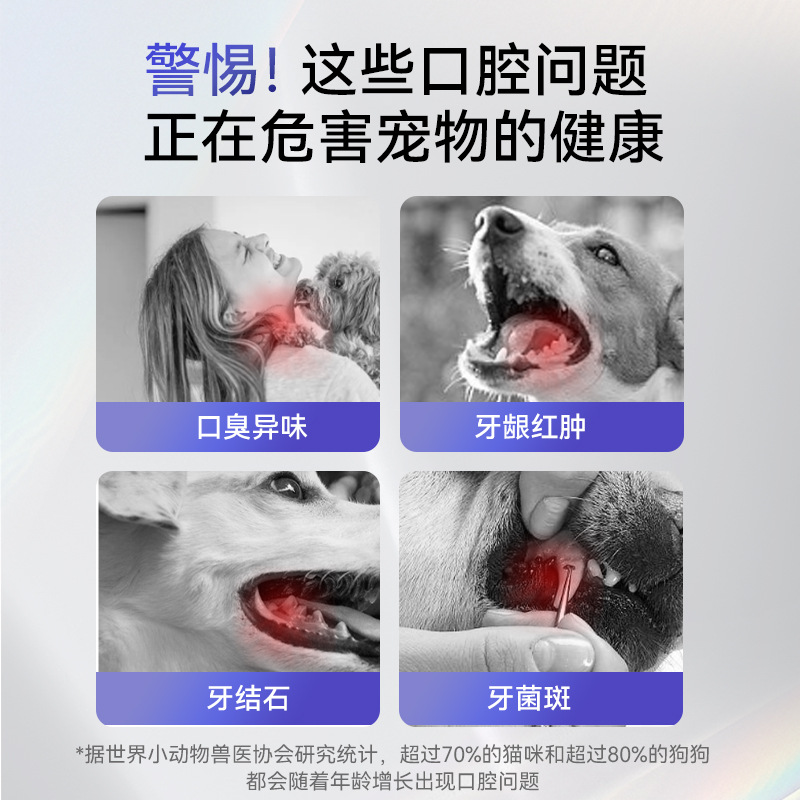 Protector de dientes para perros hippie, enzimas biológicas para mascotas, pasta de dientes universal para perros, limpieza de dientes, mal aliento, limpieza de dientes, perro grande