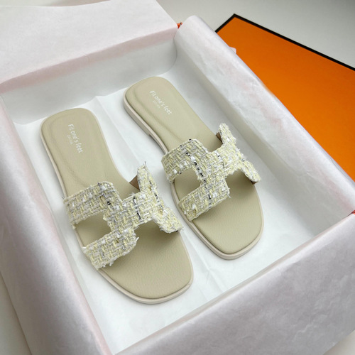  European h sheepskin flat summer outer wear non-slip soft sole flip-flops for women