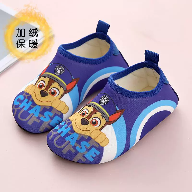 Носки-тапочки «Щенячий патруль», детские осенне-зимние домашние нескользящие туфли на мягкой подошве для малышей, мужские и женские носки и обувь для раннего образования для домашнего использования