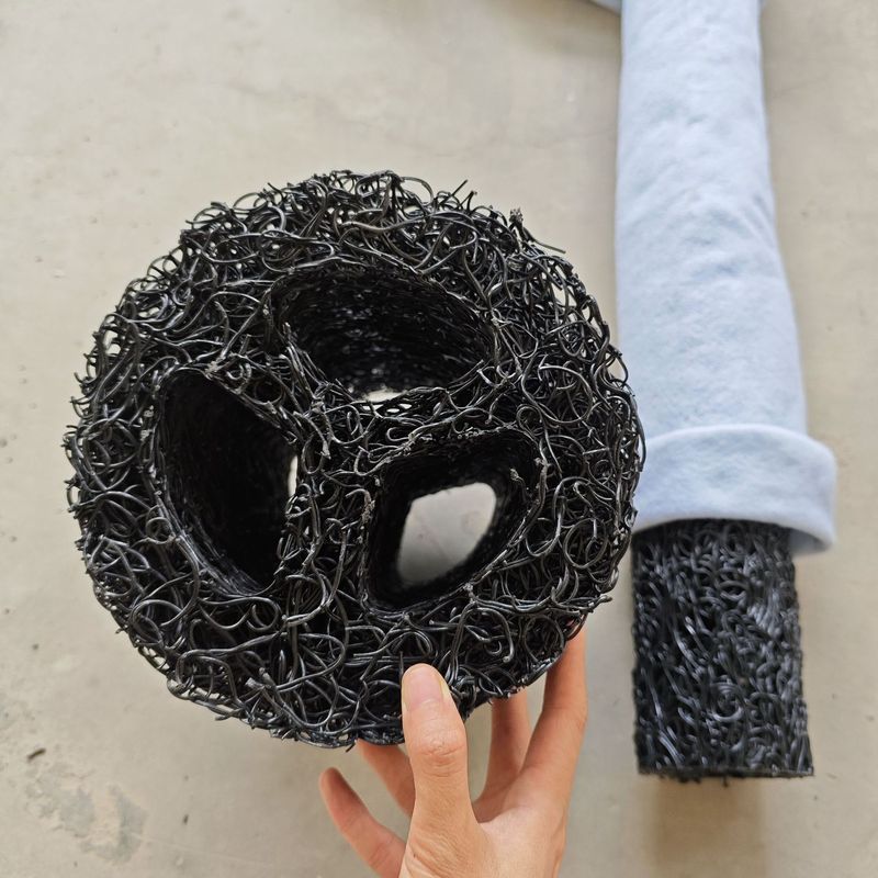 プラスチック製盲溝200mm透水盲管、乱織り浸透管、排水盲溝150mm排水管プラスチック盲管|undefined