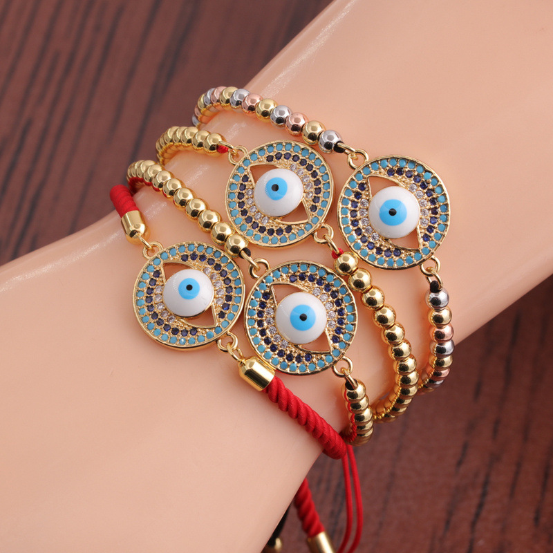 Fashion copper zircon devils eye adjustable braceletpicture14