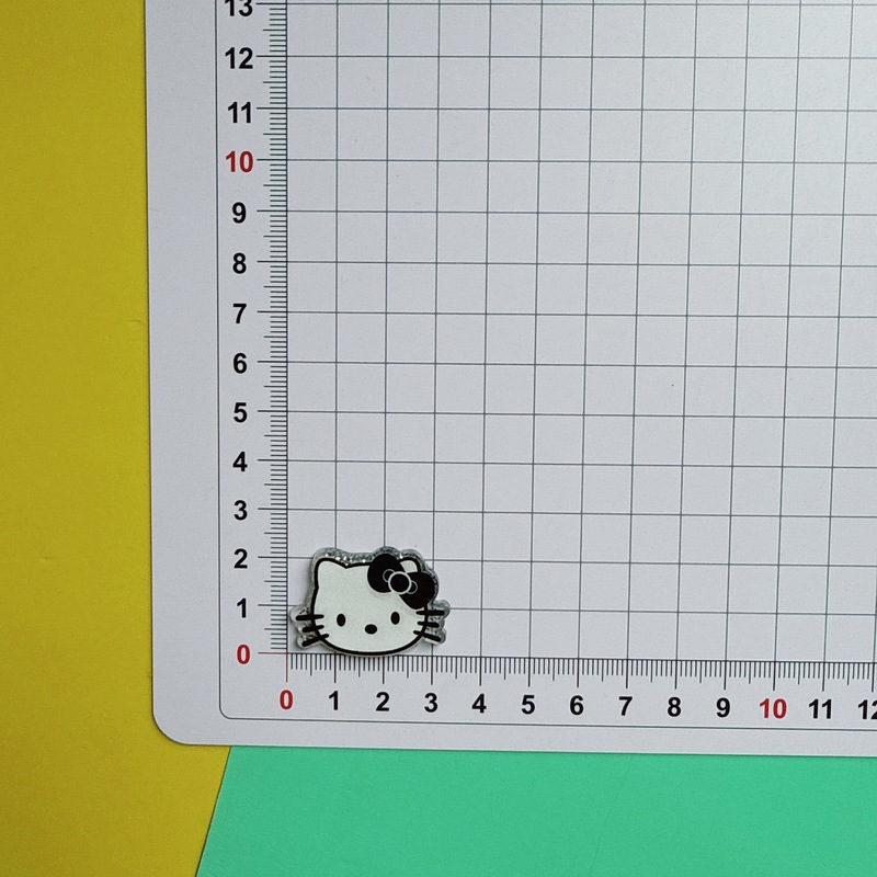 甘いファイングリッターチェック柄 KT 猫リボンアクリルアクセサリー DIY ジュエリーヘアピン携帯電話ケース装飾下駄|undefined