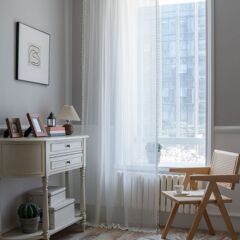 Yimanqiyun white jacquard hollow curtains light-transmitting American country hollow pastoral living room bay window art