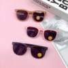 Fashionable silica gel children's retro sunglasses, sun protection cream, new collection, UF-protection