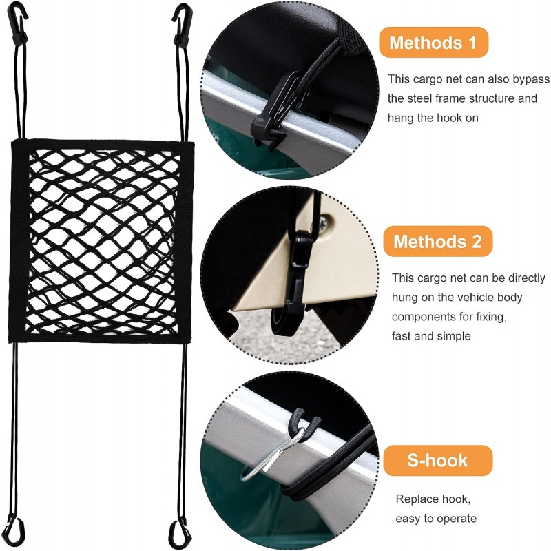 2 Pack Motorcycle Cargo Net, M
