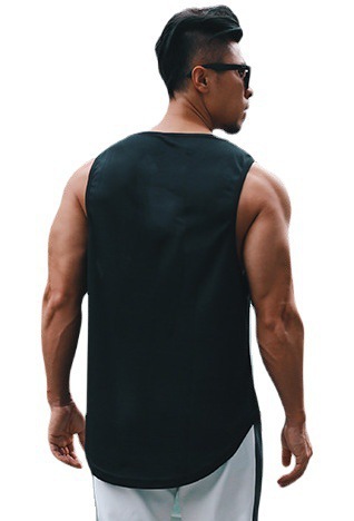Summer Tank Top No Sleeve Backless Tee Fitness Basketball Clothes Quick Dry Breathable Elastic Crew Neck Training Top