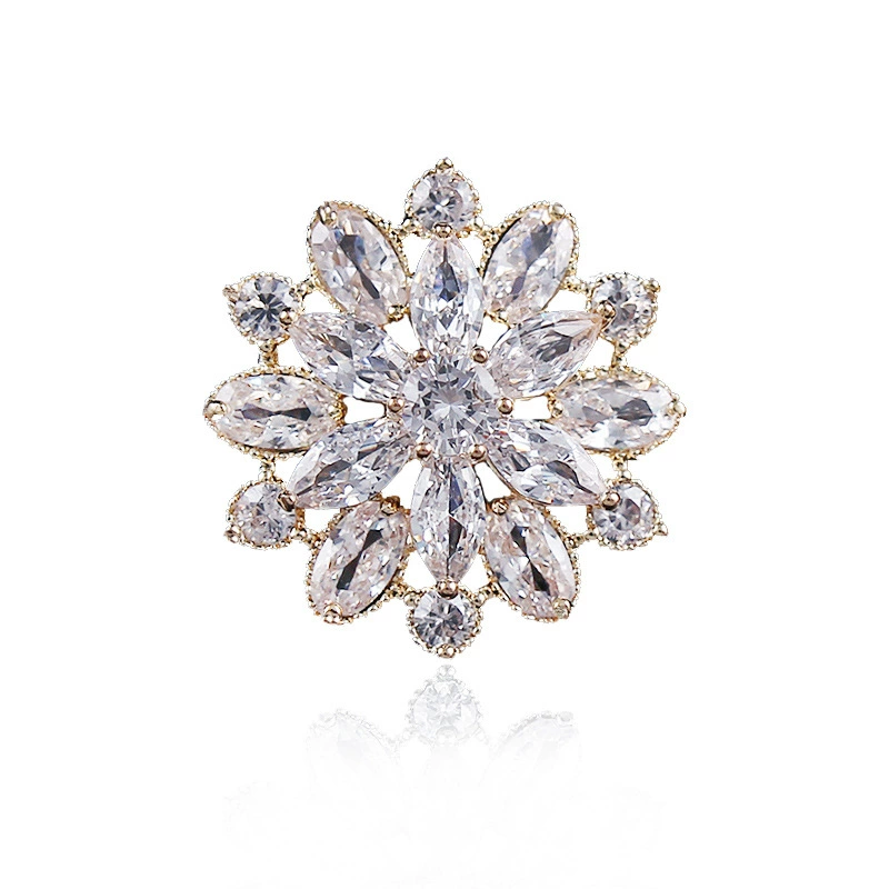 Brooch solar-powered, high-end protective underware with zircon, pin, micro incrustation