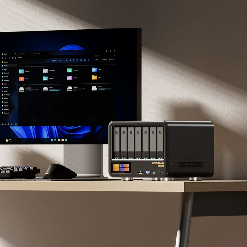 Мини-сервер Tianbei AOOSTAR WTR MAX, на AMD 8845HS, домашний NAS-хост для облачного хранилища, на 11 дисков