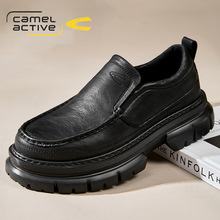 德国骆驼动感男鞋工装大头皮鞋男士英伦厚底宽脚商务休闲爸爸鞋子