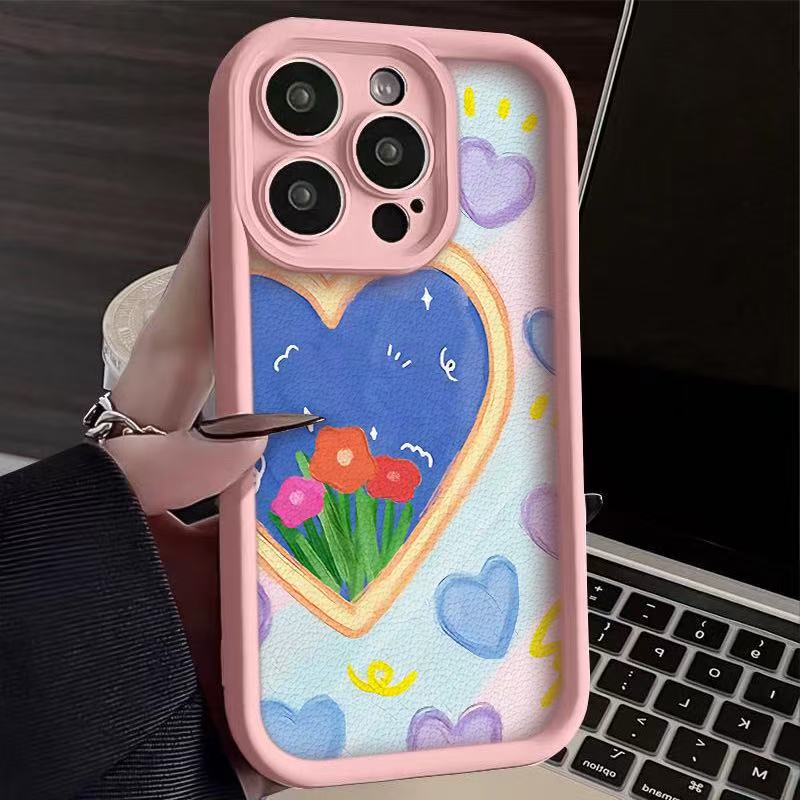 Estilo de pintura al óleo aplicable iPhone 16pro funda para teléfono móvil Apple 15 personalidad 14 Europa y América 13promax nuevo 12x11