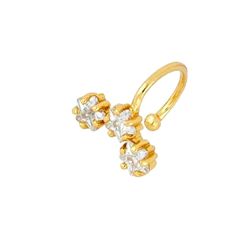 Серьги, маленькие медные клипсы, золото 750 пробы, корейский стиль