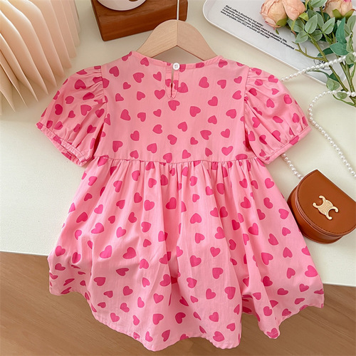 Little Girls' Summer Dress 2024 New Arrival Children's Fashion Cute Girls Thin Princess Dress for Young Children