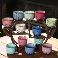 陶瓷窑变茶杯家用日式单杯茶盏品茗杯创意大小茶碗主人杯厂家批发