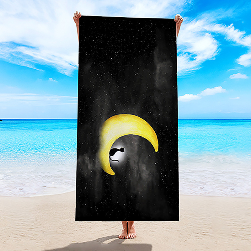 Toalla de playa transfronteriza, toalla de secado rápido, toalla de baño de microfibra, comercio exterior, Amazon, chal de natación con estampado digital europeo y americano