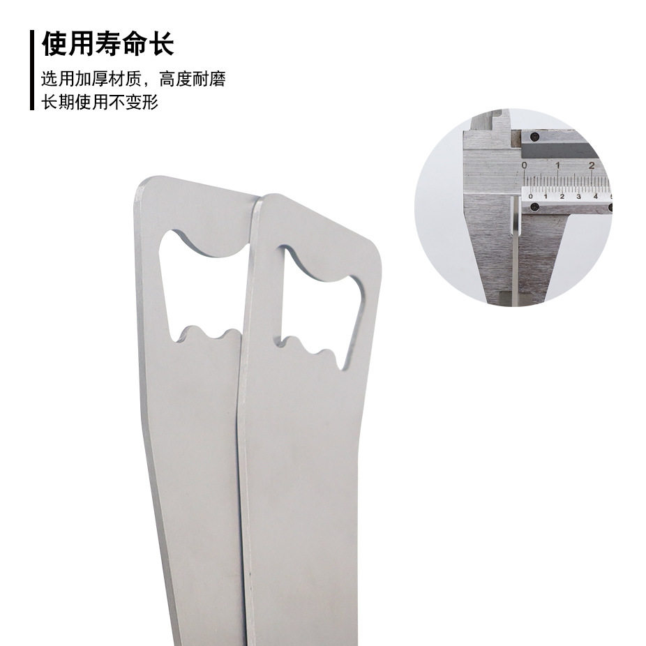 Stainless steel bottle opener beer opener metal beer opener hot selling advertising logo gift snowflake curved bottle opener