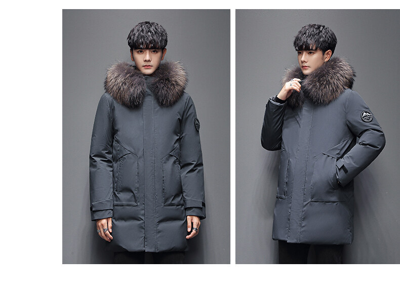 Men's Hooded Down Jacket Winter Warm Business Thickened Coat_voghion.com