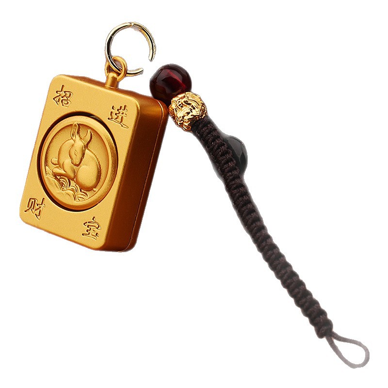 Año de la serpiente, personaje de cabello, colgante de llave, colgante de metal, llave de automóvil para hombres.