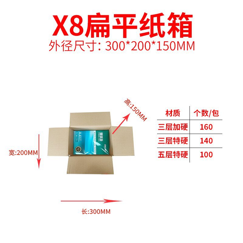 Caja de cartón rectangular de gran venta con apertura amplia, cartón de embalaje exprés extra duro de 3 y 5 capas, caja de transferencia logística corrugada