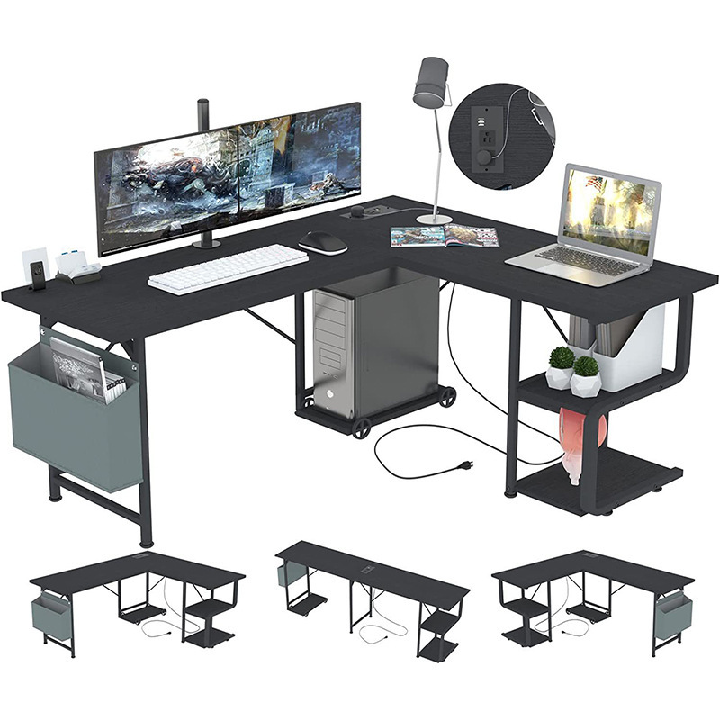 Corner Desk Office Desktop Computer Table Corner E-Sports Gaming Table Bedroom Corner Study Table L-Shaped Writing Table