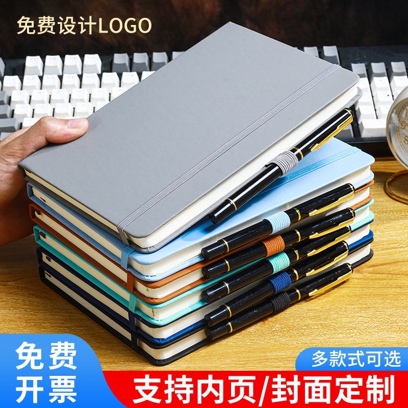 外贸亚马逊批发a5笔记本绑带松紧带pu仿皮记事本跨境专供本子定制