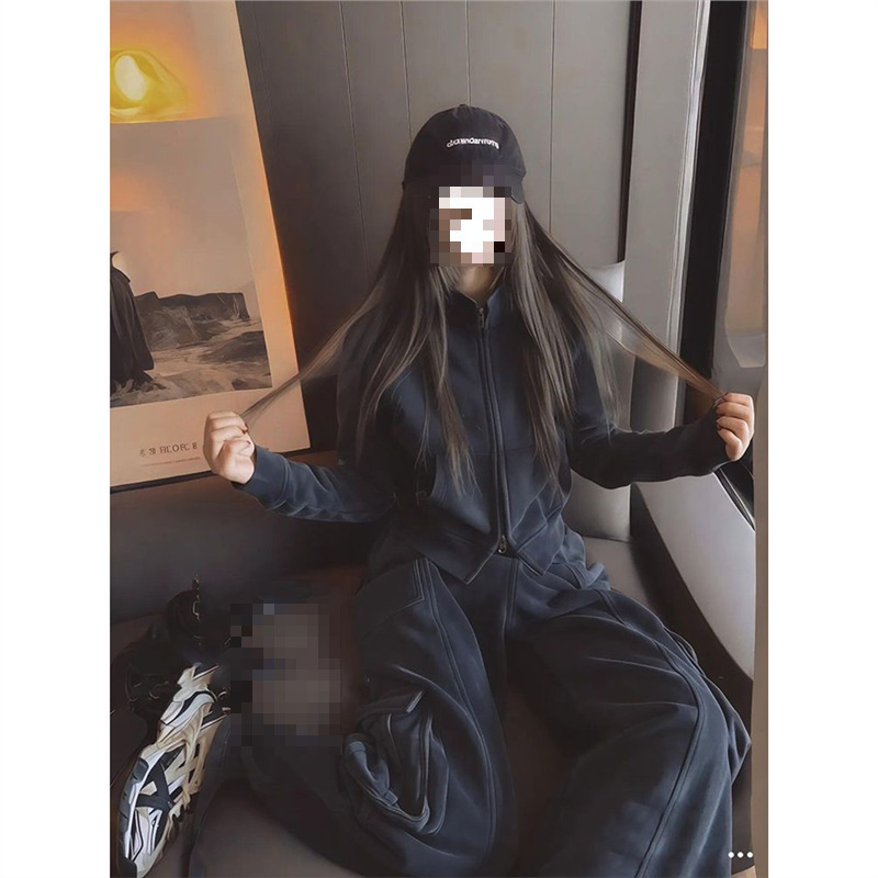 休闲高级春秋卫衣运动套装两件感穿一整套时尚减龄韩系女搭工装裤|undefined