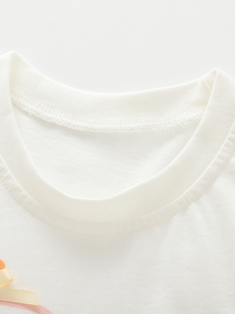 Trajes de niñas malwee transfronterizos de verano nuevos niños europeos y estadounidenses de estilo extranjero camisetas de cuello redondo de dos piezas