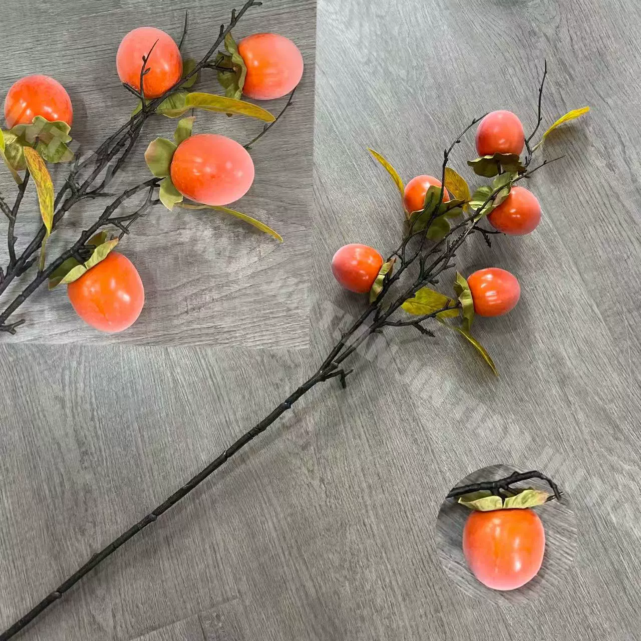 工厂批发仿真果蔬跨境热卖单枝樱桃车厘子家居装饰苹果柿子桔子