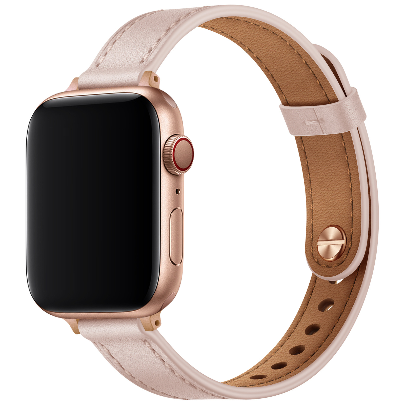 18g Weight Apple watch watchband Classification Genuine leather Material Solid Color Pattern Retro Style Retro Solid Color Apple Watch Watchband 93