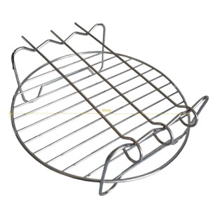 Air Fryer Accessories Double Layer Stainless Steel Barbecue Grill 3 Needle Rack Light Wave Oven Grill Grill Net Storage Rack