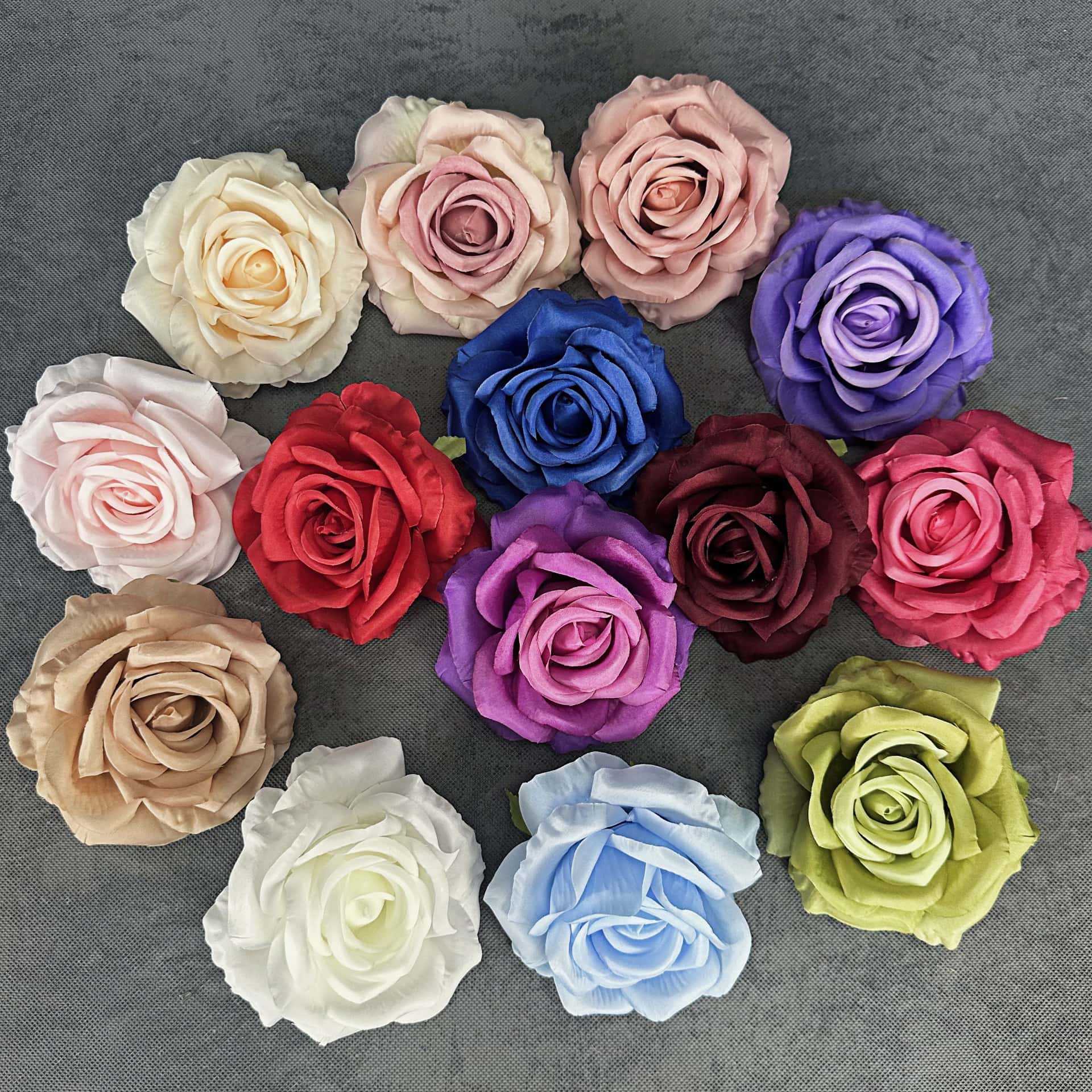 Flor artificial 11CM cabeza de rosa decoración de la escena de la boda decoración del hogar ramillete tocado decoración de flores falsas al por mayor