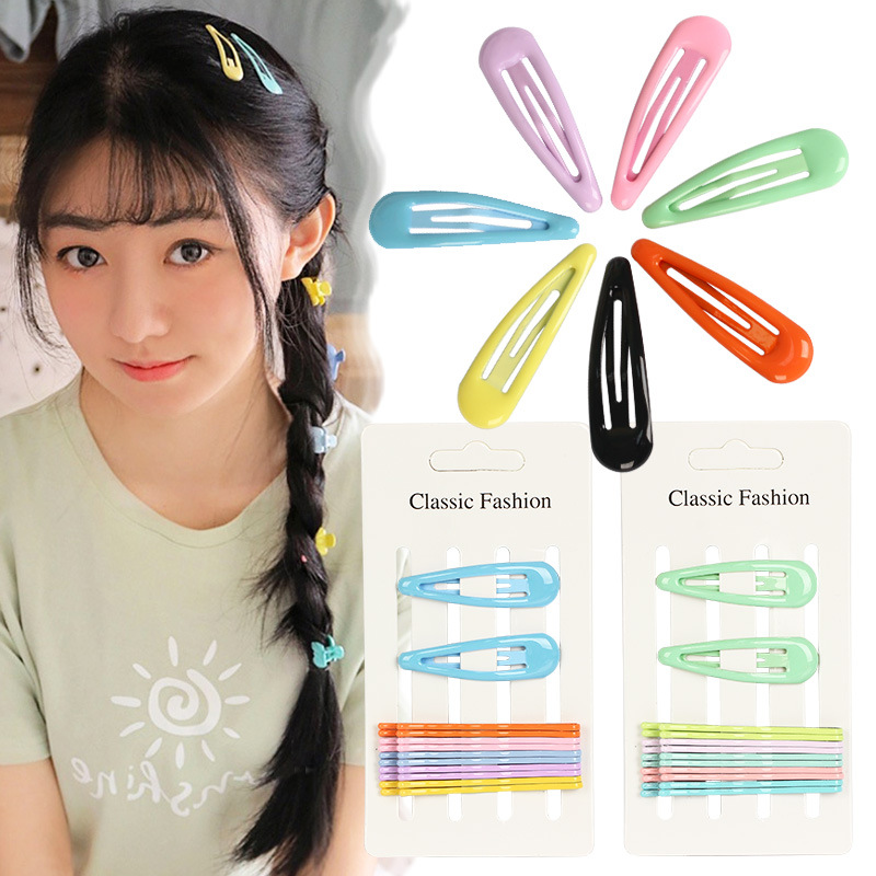 春天糖果色少女心滴膠發卡彩色劉海夾網紅馬卡龍bb夾鋼夾組合卡裝