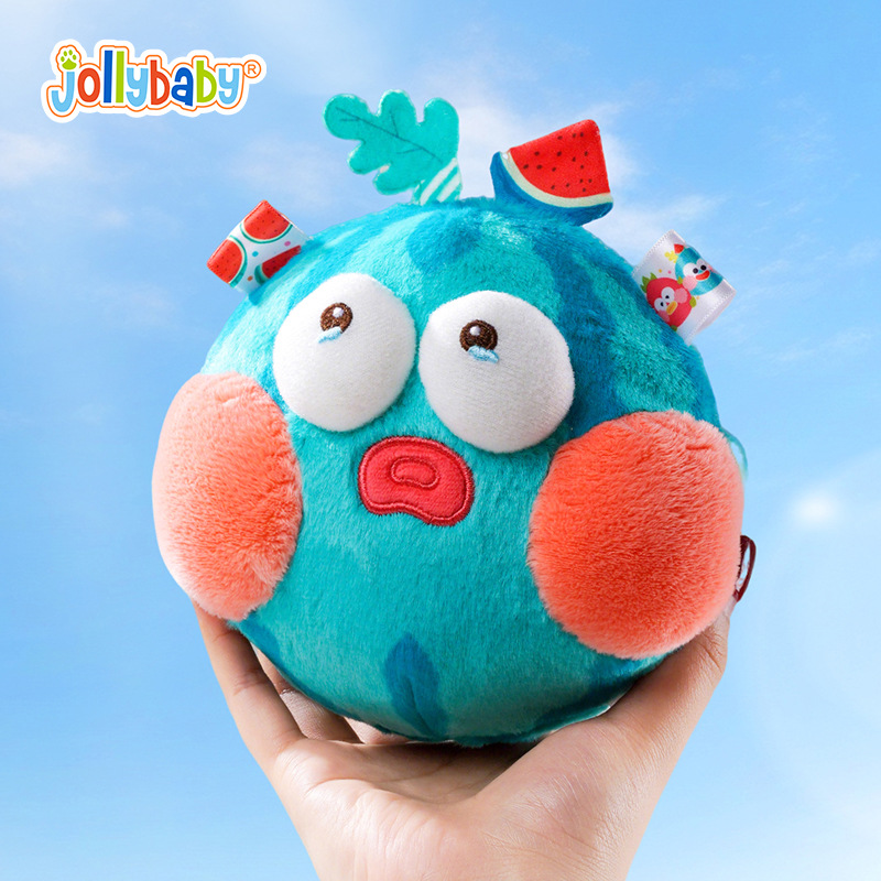 Jollybaby Baby Aprende a hablar Frutas Salto Balón Bebé Head Up Practice Singing Juguetes de peluche 0 - 1 años