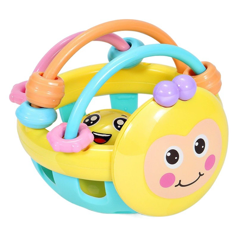 Трансграничная детская игрушка-мяч, шарик-пчела, может кусать и хватать, от 0 до 1 года, мяч для прорезывания зубов, детская ручная погремушка, колокольчик для кровати