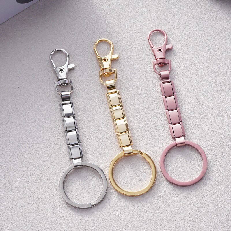 Cross-Border Italian Module Keychain Stainless Steel Gold-Plated Detachable Assembly Dyt Keychain Chain Wholesale