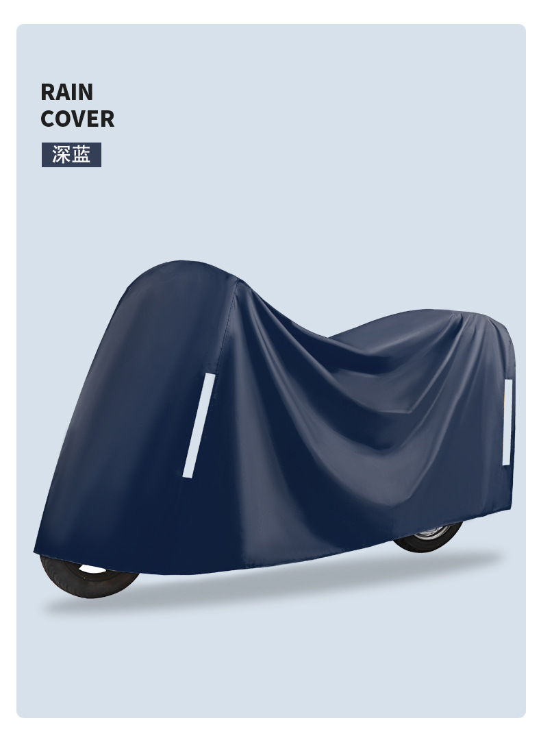 Waterproof Motorcycle Cover, Rainproof and Sunproof Vehicle Cover, Electric Vehicle Raincoat, Cross-Border Hot-Selling Dustproof Universal Car Cover