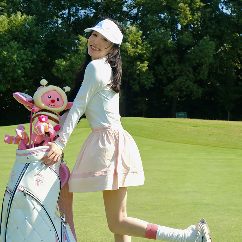 Golf Clothing Women's Suit Fashionable Slimming Long-Sleeved Top Elastic Quick-Drying Sports Anti-Exposure Short Skirt for Women
