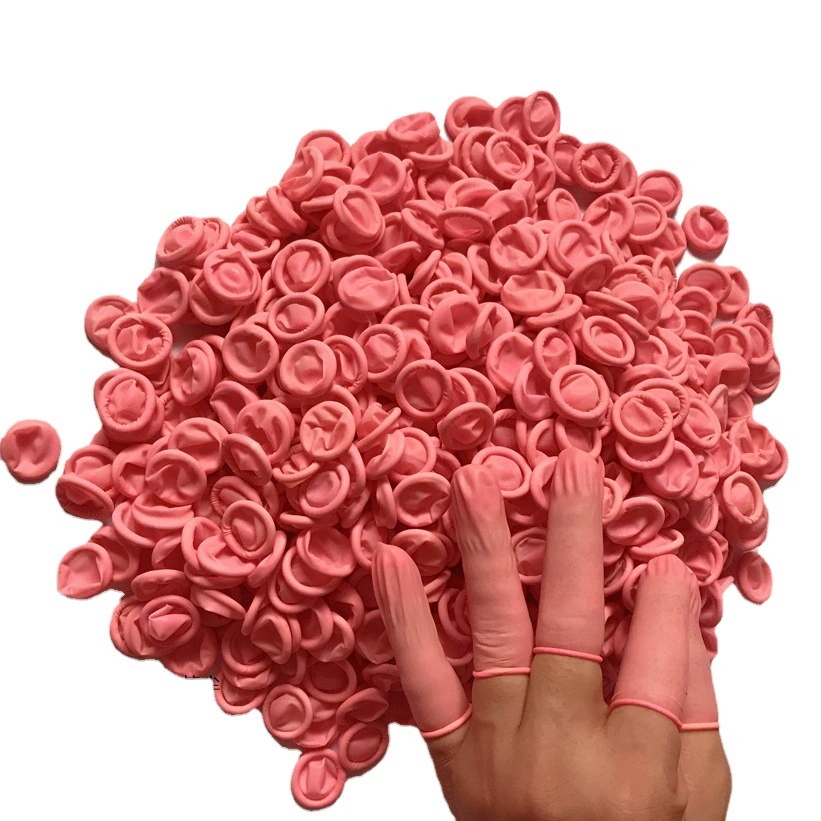 Антистатический розовый палец набор одноразовый очищенный Розовый Латекс Finger Set 500 грамм