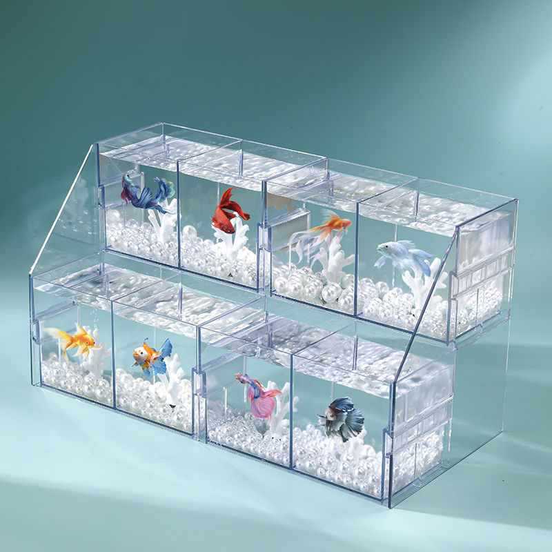 Square small plastic glass aquarium