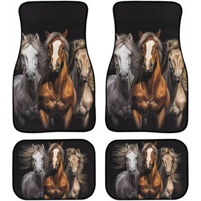 Avtomobil döşəmə paspasları — 4-piece set, easy to maintain - 1-129-pattern-16-3344cmtwo-piece-set